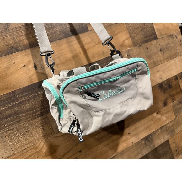Cabela's Light Travel Duffel Bag- Gray/Mint - Picture 1 of 9